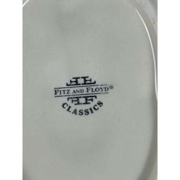 Fitz and Floyd Classics Christmas Florentine Oval Bowl 10” x 8” in Box-Excellent - Picture 9 of 11